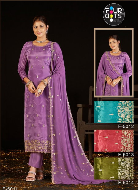 Siddhiksha By Fourdots Glass Organza Designer Salwar Suits Wholesale Online
